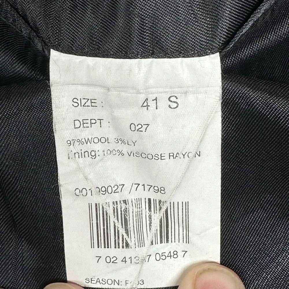 Brooks Brothers 346 Suit Blazer 41S Black Wool Blend 3‎ Button Stretch